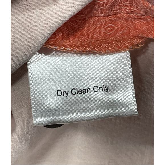 Pronto Uomo Silk Button Up Shirt Men’s Size XL Classic Fit, Salmon, Short Sleeve - Picture 14 of 14